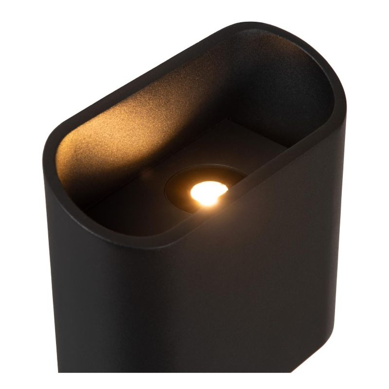 Lucide ATILA - Nástenné svietidlo Indoor/Outdoor - LED Dim. - 2x5W 2700K - IP65 - Čierna